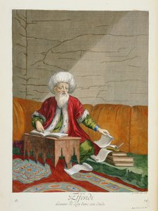 En Effendi, lovmand i sit studie, 1700-tallet